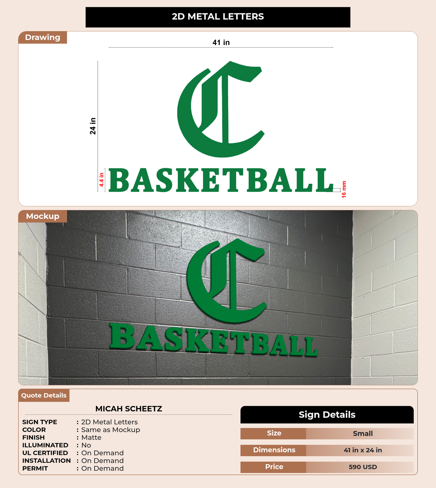 CUSTOM MOCKUP SIGN FOR Micah Scheetz