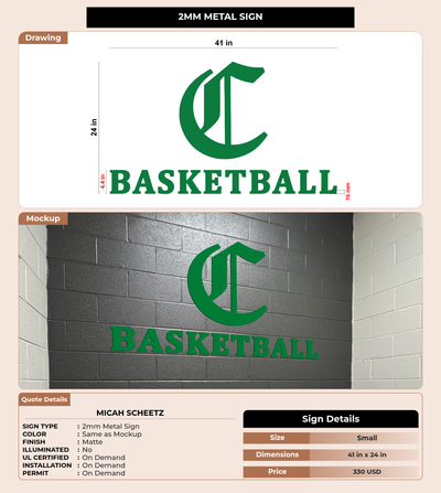 CUSTOM MOCKUP SIGN FOR Micah Scheetz