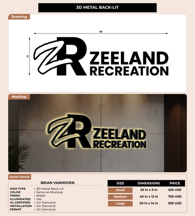 CUSTOM MOCKUP SIGN FOR Brian Vanhoven