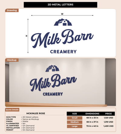 CUSTOM MOCKUP SIGN FOR McKinlee Rose
