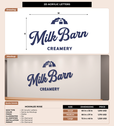 CUSTOM MOCKUP SIGN FOR McKinlee Rose