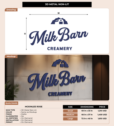 CUSTOM MOCKUP SIGN FOR McKinlee Rose