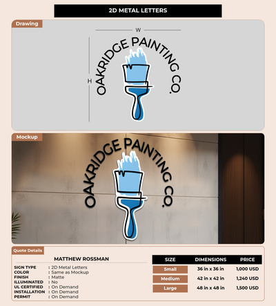 CUSTOM MOCKUP SIGN FOR Matthew Rossman