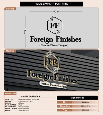 CUSTOM MOCKUP SIGN FOR Miguel Barragan