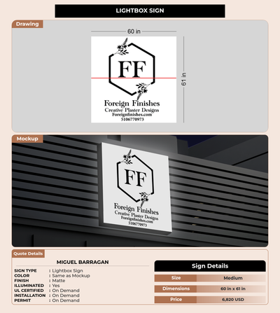 CUSTOM MOCKUP SIGN FOR Miguel Barragan