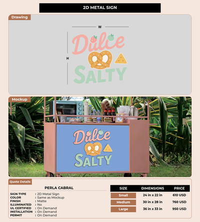 CUSTOM MOCKUP SIGN FOR Perla Cabral