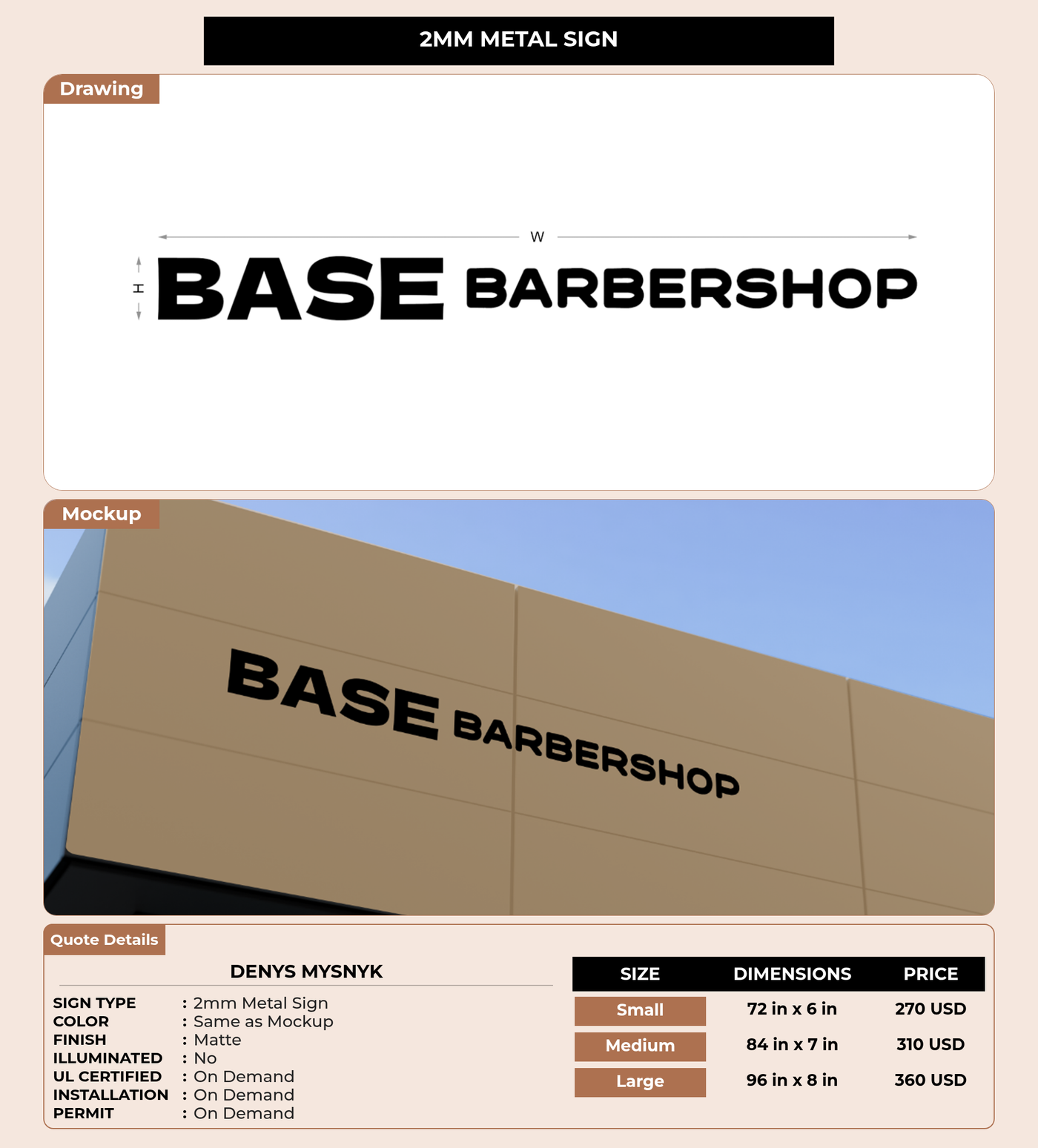 CUSTOM MOCKUP SIGN FOR Denys Mysnyk