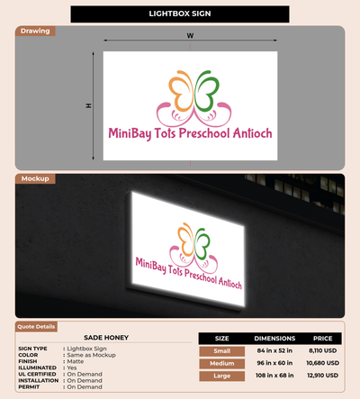 CUSTOM MOCKUP SIGN FOR Sade Honey