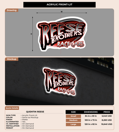 CUSTOM MOCKUP SIGN FOR Quentin Reese