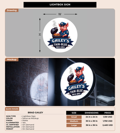CUSTOM MOCKUP SIGN FOR Brad Gailey