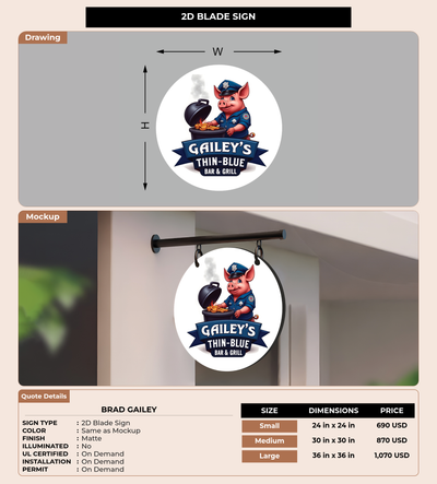 CUSTOM MOCKUP SIGN FOR Brad Gailey