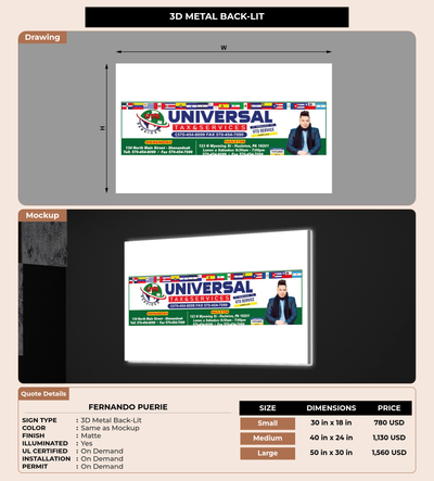 CUSTOM MOCKUP SIGN FOR FERNANDO PUERIE