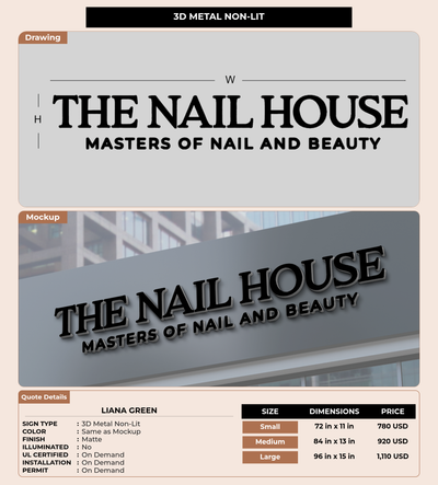 CUSTOM MOCKUP SIGN FOR Liana green
