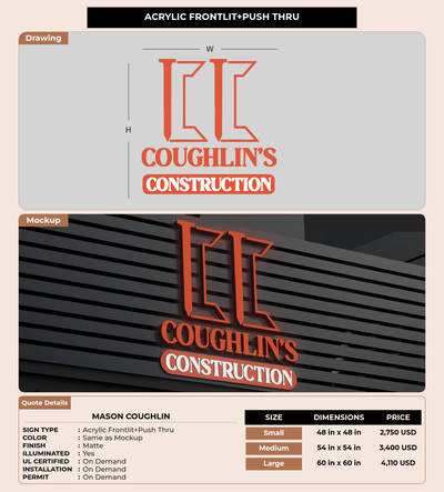 CUSTOM MOCKUP SIGN FOR Mason Coughlin