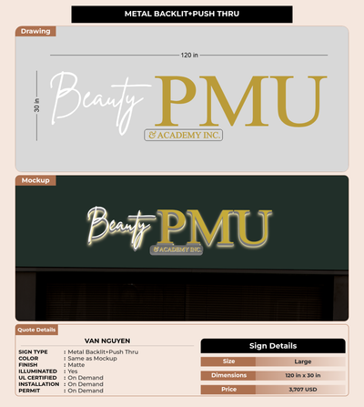 CUSTOM MOCKUP SIGN FOR Van Nguyen