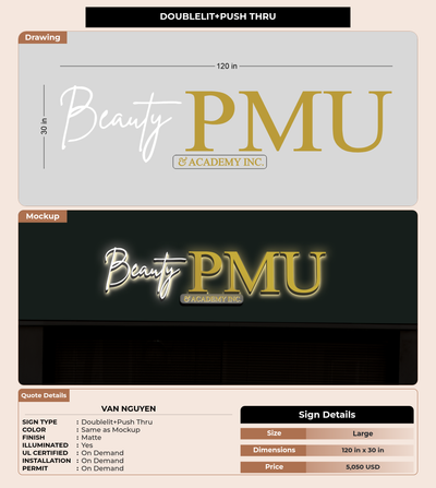 CUSTOM MOCKUP SIGN FOR Van Nguyen