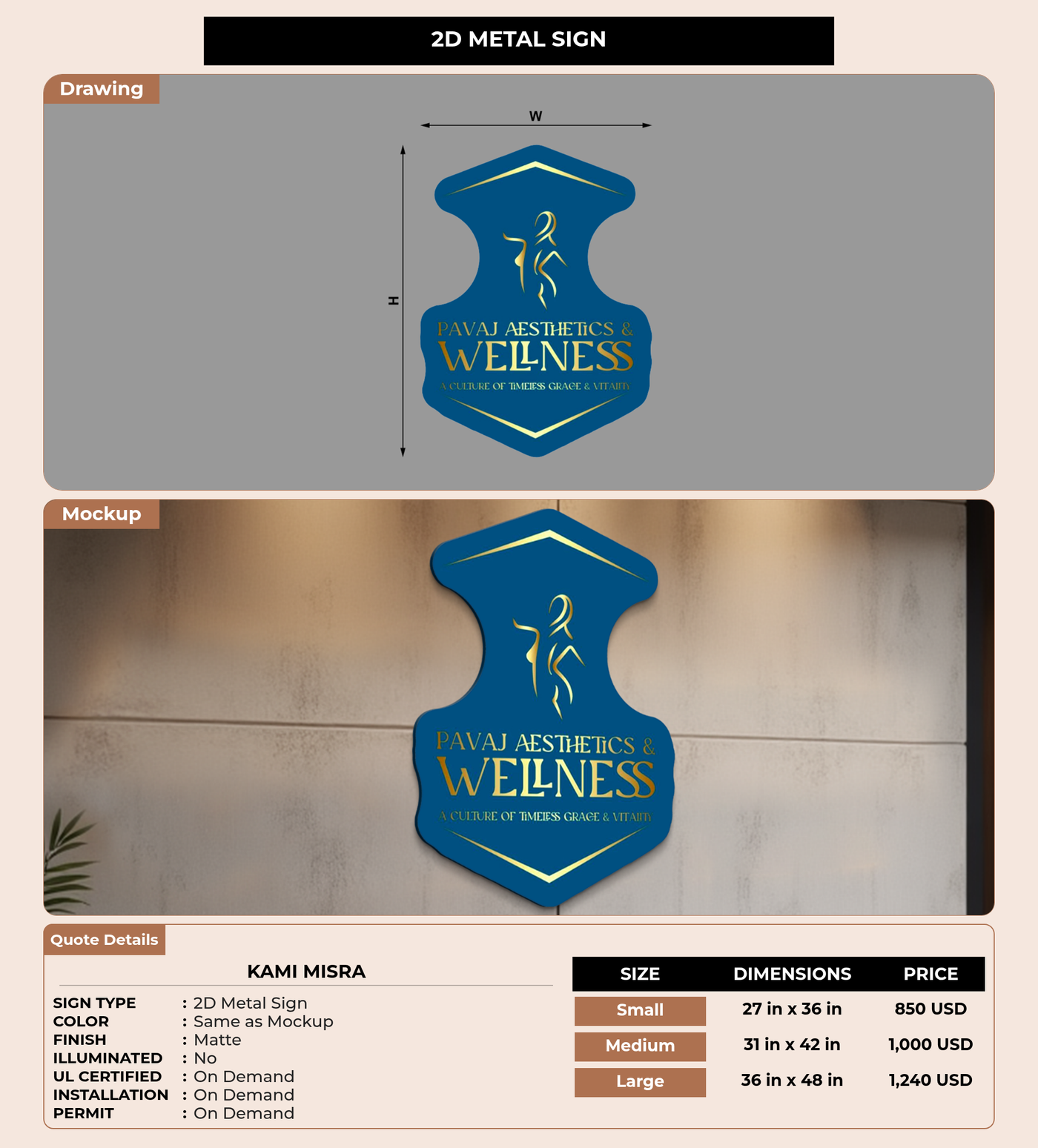CUSTOM MOCKUP SIGN FOR Kami Misra
