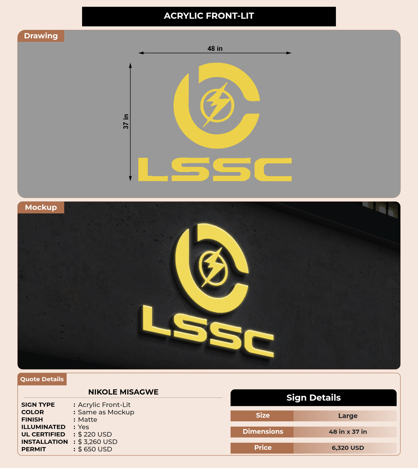 CUSTOM MOCKUP SIGN FOR nikole misagwe