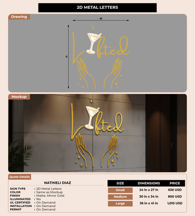 CUSTOM MOCKUP SIGN FOR Nathieli Diaz