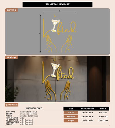 CUSTOM MOCKUP SIGN FOR Nathieli Diaz