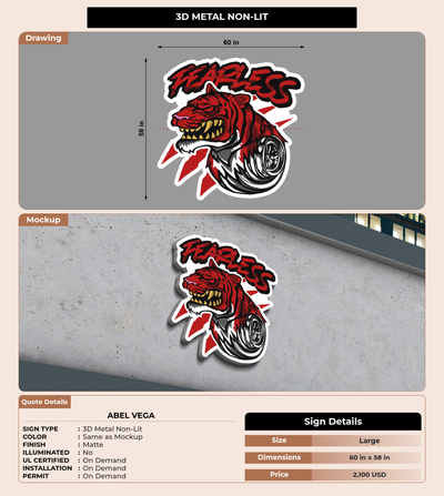 CUSTOM MOCKUP SIGN FOR Abel Vega