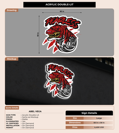 CUSTOM MOCKUP SIGN FOR Abel Vega