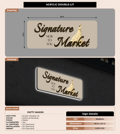 CUSTOM MOCKUP SIGN FOR Patty Mason