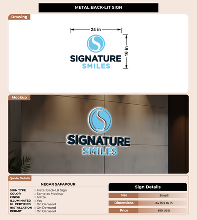 CUSTOM MOCKUP SIGN FOR Negar Safapour