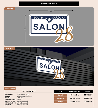 CUSTOM MOCKUP SIGN FOR Jessica Knox