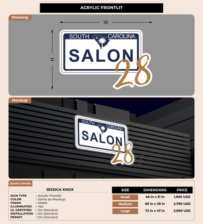 CUSTOM MOCKUP SIGN FOR Jessica Knox