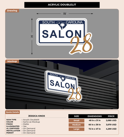 CUSTOM MOCKUP SIGN FOR Jessica Knox