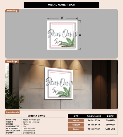 CUSTOM MOCKUP SIGN FOR Simona Davis