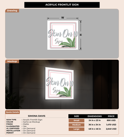 CUSTOM MOCKUP SIGN FOR Simona Davis
