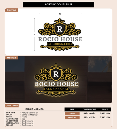 CUSTOM MOCKUP SIGN FOR Dulce Marmol