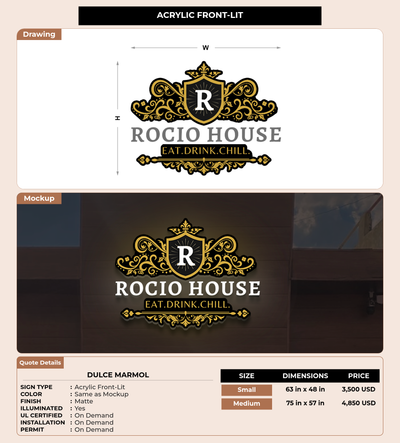 CUSTOM MOCKUP SIGN FOR Dulce Marmol