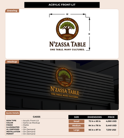 CUSTOM MOCKUP SIGN FOR Casss