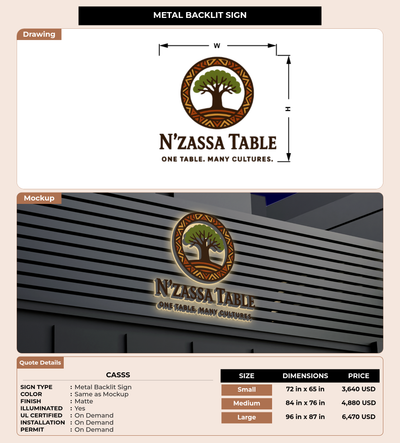 CUSTOM MOCKUP SIGN FOR Casss