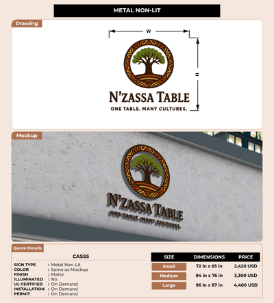 CUSTOM MOCKUP SIGN FOR Casss