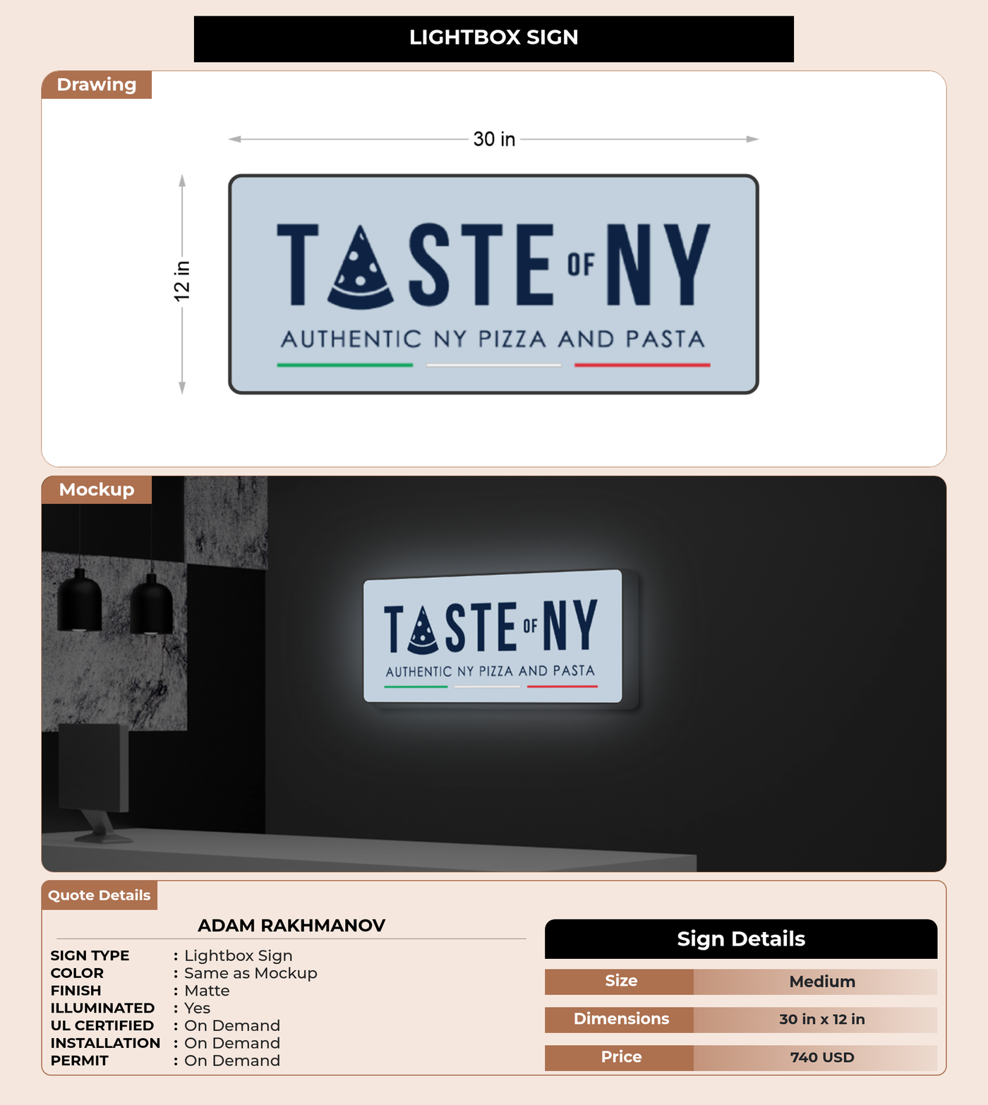 CUSTOM MOCKUP SIGN FOR Adam Rakhmanov