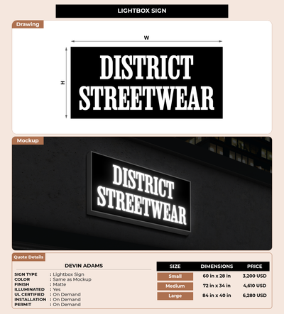 CUSTOM MOCKUP SIGN FOR Devin Adams