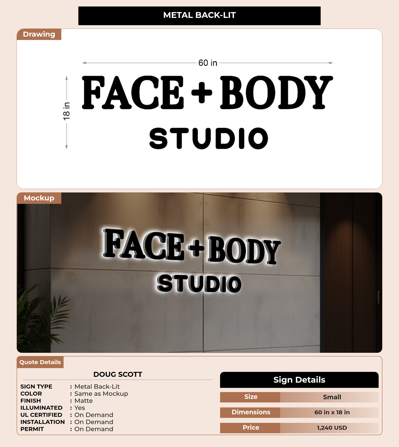 CUSTOM MOCKUP SIGN FOR Doug Scott