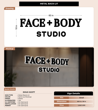 CUSTOM MOCKUP SIGN FOR Doug Scott