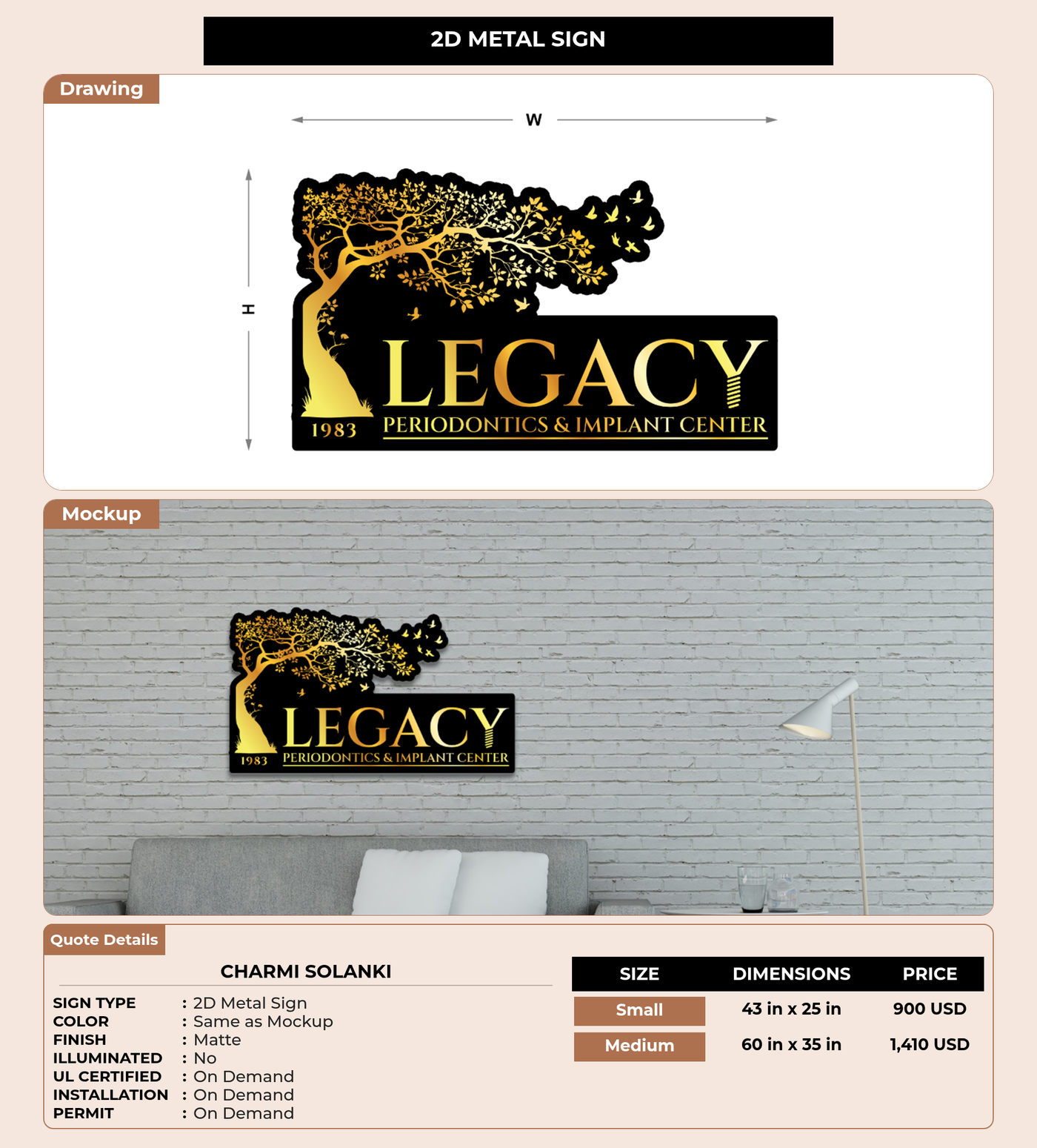 CUSTOM MOCKUP SIGN FOR Charmi Solanki