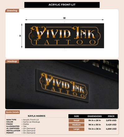CUSTOM MOCKUP SIGN FOR Kayla Markis