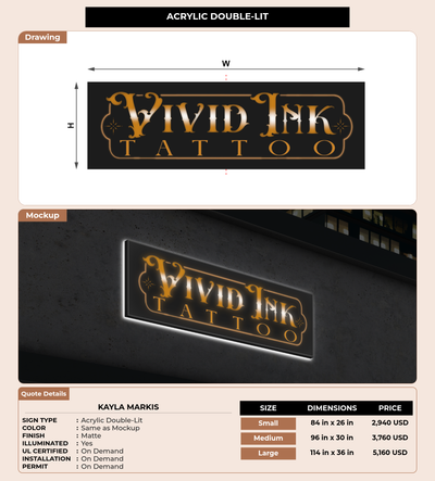 CUSTOM MOCKUP SIGN FOR Kayla Markis