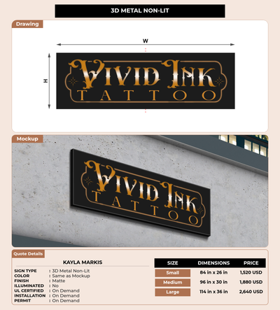 CUSTOM MOCKUP SIGN FOR Kayla Markis