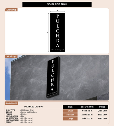 CUSTOM MOCKUP SIGN FOR Michael DePiro