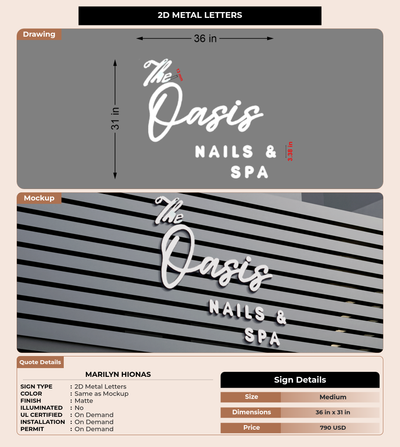 CUSTOM MOCKUP SIGN FOR Marilyn Hionas