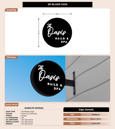 CUSTOM MOCKUP SIGN FOR Marilyn Hionas