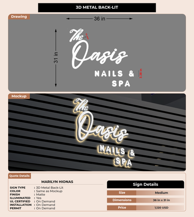 CUSTOM MOCKUP SIGN FOR Marilyn Hionas